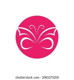 Butterfly logo Vector illustration design template
