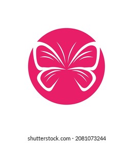 Logo de la mariposa Modelo de diseño de ilustración del vector