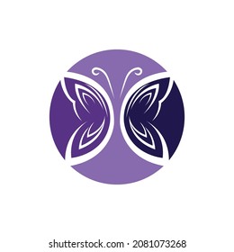 Butterfly logo Vector illustration design template