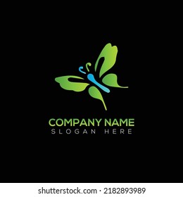 Diseño vectorial del logotipo de mariposa 