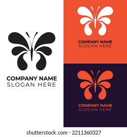 Butterfly logo vector illustration design 