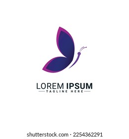 Diseño vectorial del logotipo de mariposa 