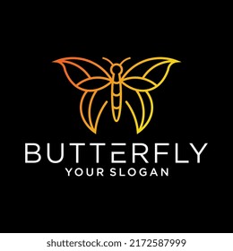butterfly logo vector illustration isolated background