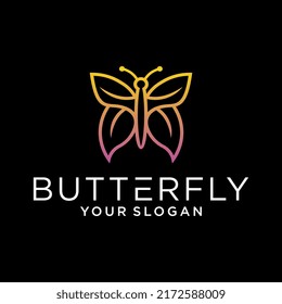 butterfly logo vector illustration isolated background