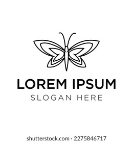 butterfly logo vector illustration isolated on white background