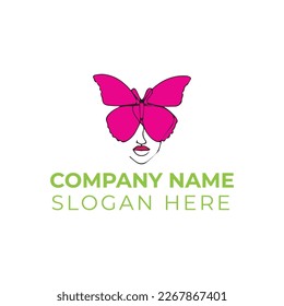 Butterfly logo vector illustration template