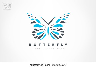 butterfly logo vector insect design 