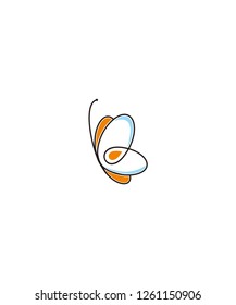 butterfly logo vector line design