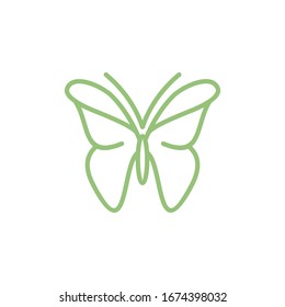 ilustración de dibujo de línea vectorial del logotipo de mariposa 