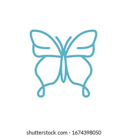 butterfly logo vector line icon drawing shape illustration 