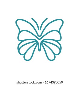 Butterfly Logo Vector Line Icon Drawing Stock Vector (Royalty Free ...