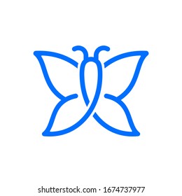 butterfly logo vector line icon drawing shape illustration