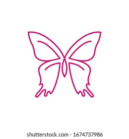 butterfly logo vector line icon drawing shape illustration