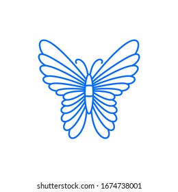 butterfly logo vector line icon drawing shape illustration