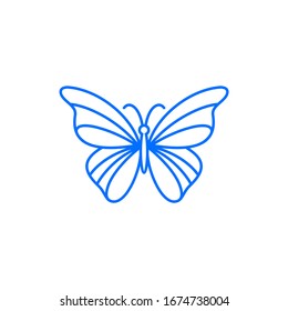 butterfly logo vector line icon drawing shape illustration