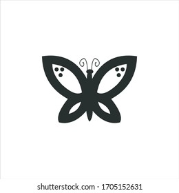 butterfly logo vector line outline  illustration