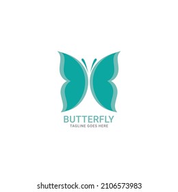 butterfly logo vector line outline monoline icon illustration.