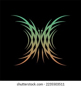 butterfly logo vector simple gradient