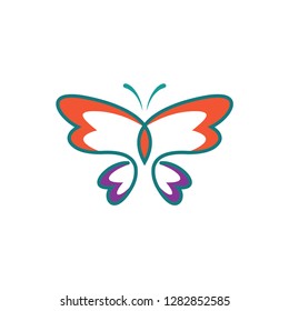 butterfly logo vector template