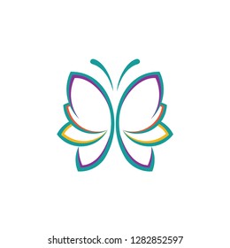 butterfly logo vector template