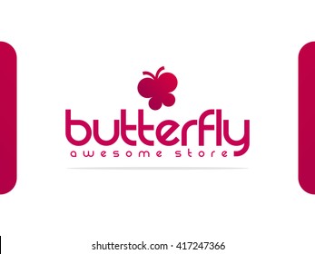 Butterfly Logo,Beauty Salon Logo,Spa salon, etc.Butterfly vector design template