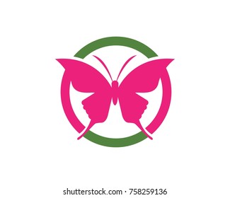 Butterfly logos symbol template