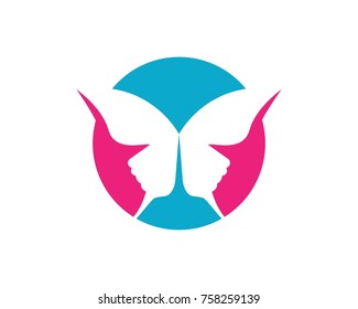 Butterfly logos symbol template