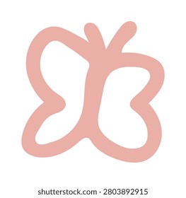 Butterfly Loop Outline Symbol Line Art