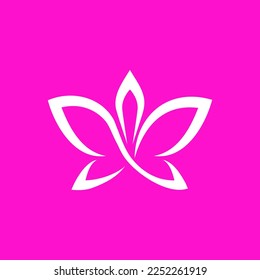 Butterfly and Lotus combination logo for beauty salon and business. beauty logo design template