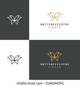 Icono del logotipo de la mariposa plantilla de diseño plano 