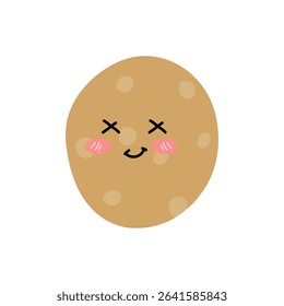 Butterfly love, flat Potatoes expressions of cartoon illustrations. cute and adorable emoticons of fruits and vegetables style