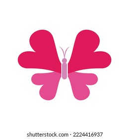 butterfly love logo icon template