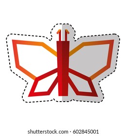 butterfly low poly style vector illustration design