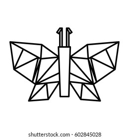butterfly low poly style vector illustration design