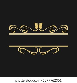 Butterfly Luxury Decorative Ornate Elements vector