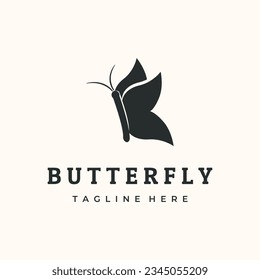 butterfly luxury vintage logo vector minimalist illustration design,  butterfly  cute animal symbol design