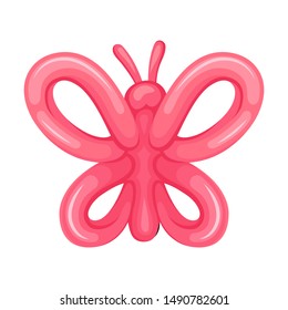 Butterfly made of balloons. Vector illustration on a white background.