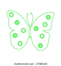  butterfly made of ecology symbol