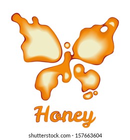 Butterfly made of honey