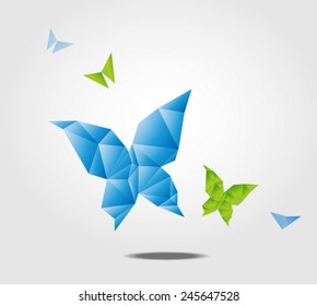 Butterfly made from polygon