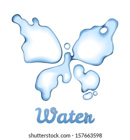 Butterfly made of water