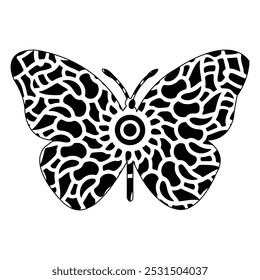 
Butterfly Mandala, Animal SilhouetteT shirt 