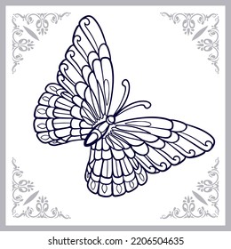 Butterfly mandala arts isolated on white background
