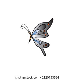 butterfly mandala logo icon illustration design vector color 