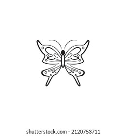 butterfly mandala logo icon illustration design vector
