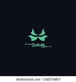 butterfly mark logo vector design template