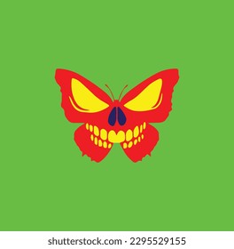 logotipo abstracto de vectores de máscara de mariposa
