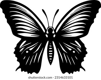 Butterfly - Minimalist and Flat Logo - Vector illustration