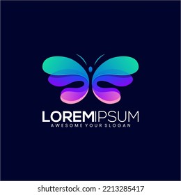 Butterfly modern colorful gradient logo