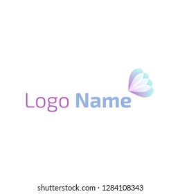 butterfly modern colorful logo